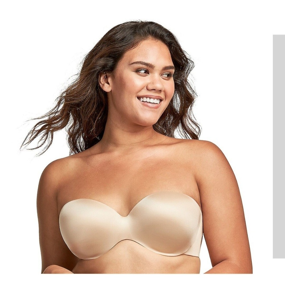 Maidenform Full Coverage DM 9472 Strapless Underwire Beige Bra 40D Multiway NWT